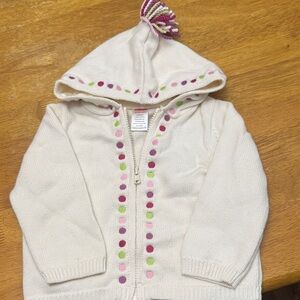 Gymboree Cream Sweater with Colorful Dots